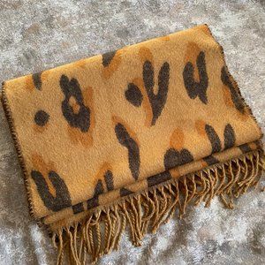 NWOT Madewell Painted Leopard Scarf